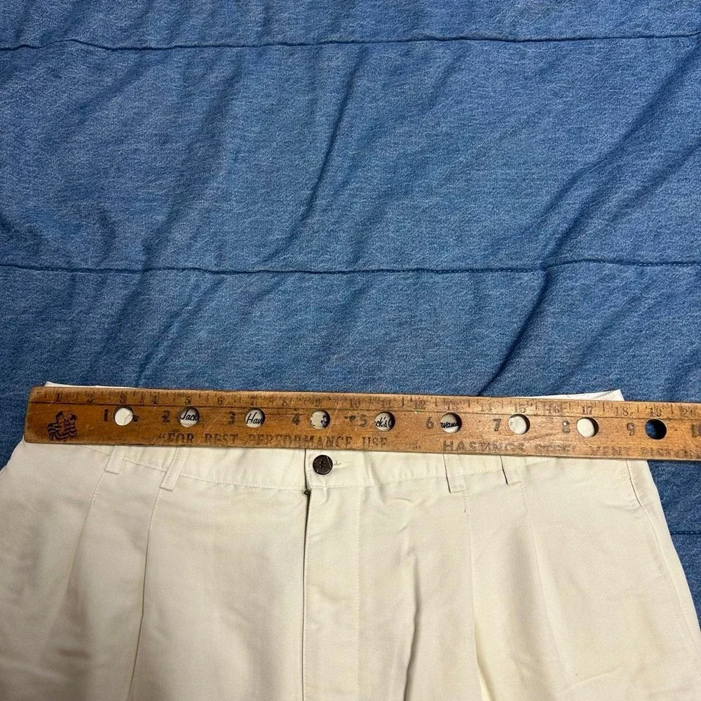 Havana Jacks Cafe Cream Pleated Rayon Baggy Trouser Pants